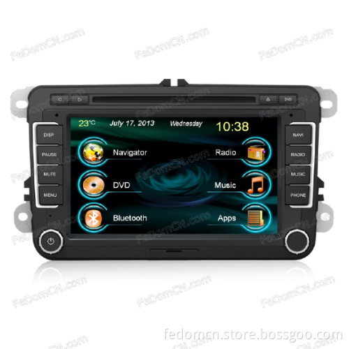 Car DVD GPS Navigation System for Radio, DVD Player GPS Navigation Blueooth Stereo Headunit Autoradio for Vw Tiguan/Golf 6/CC/Passat B6, etc. (C7037VT)